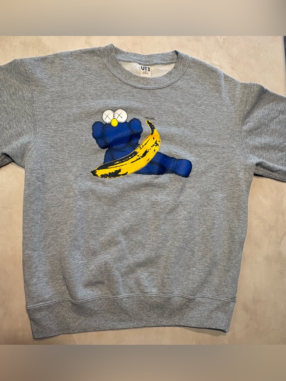 Youth Andy Warhol and Kaws collab Crewneck Sweater with Blue Character